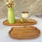 Wooden Serving Tray Decorative Food Plate For Tea Coffee Snacks And Desserts 0