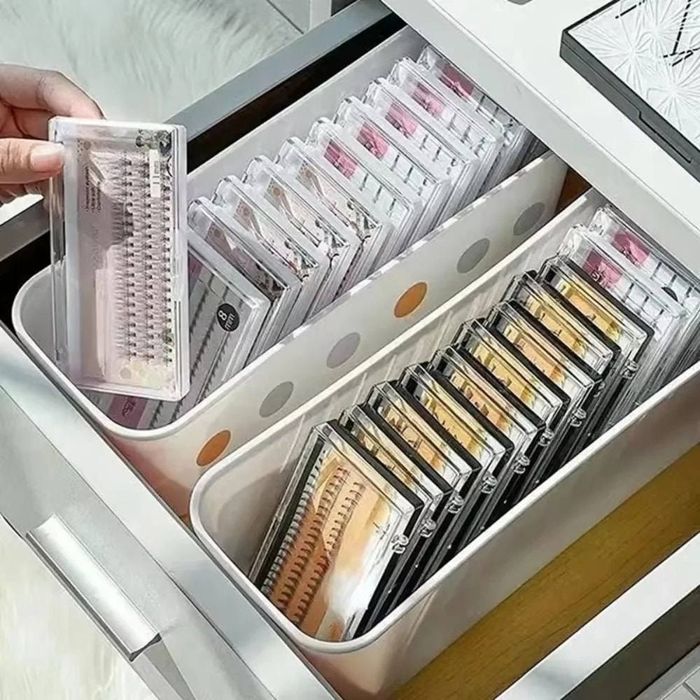 False Eyelash Storage Box Lash Extension Organizer With Makeup Tool Case 4
