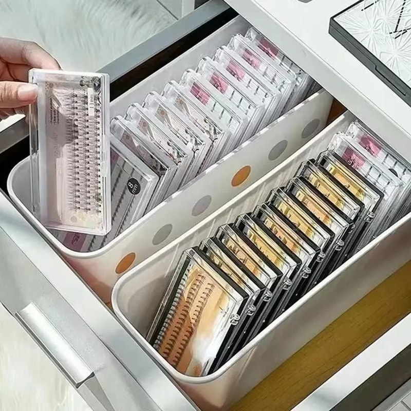 False Eyelash Storage Box Lash Extension Organizer With Makeup Tool Case 4