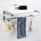 304 Stainless Steel Foldable Bathroom Towel Rack No Punch Storage Holder 1
