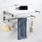 304 Stainless Steel Foldable Bathroom Towel Rack No Punch Storage Holder 1