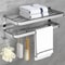 304 Stainless Steel Foldable Bathroom Towel Rack No Punch Storage Holder 5
