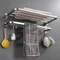 304 Stainless Steel Foldable Bathroom Towel Rack No Punch Storage Holder 9