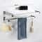 304 Stainless Steel Foldable Bathroom Towel Rack No Punch Storage Holder 3