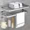 304 Stainless Steel Foldable Bathroom Towel Rack No Punch Storage Holder 4