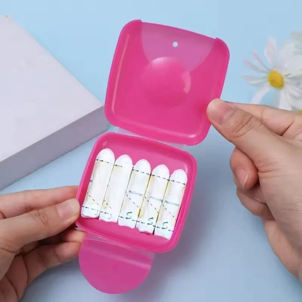Portable Tampon Storage Box Women Travel Feminine Hygiene Organizer 8