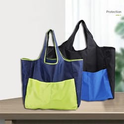 large capacity reusable grocery shopping bag eco friendly folding tote