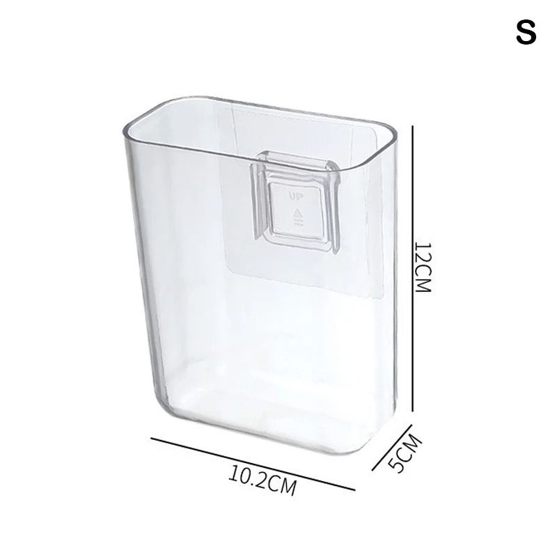 Transparent Wall Mounted Remote Control Holder Bedside Storage Organizer 1