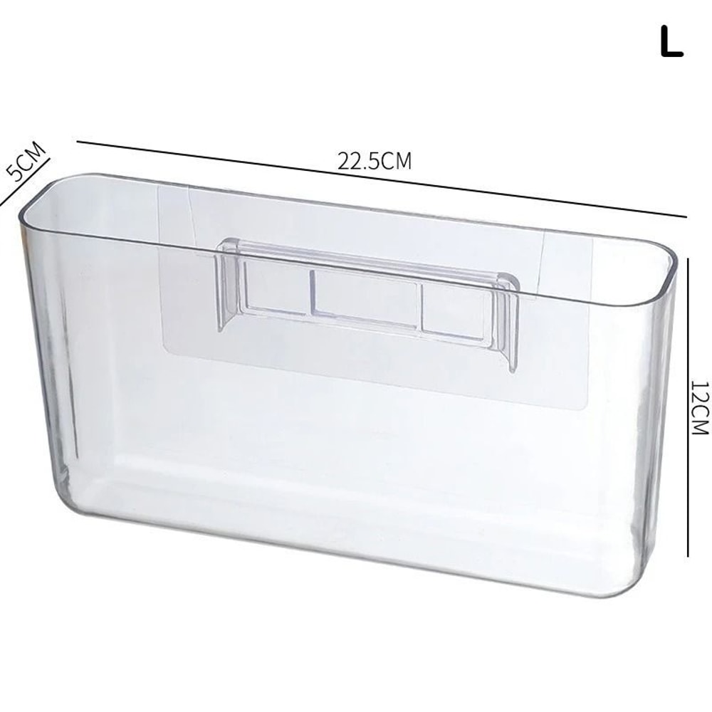 Transparent Wall Mounted Remote Control Holder Bedside Storage Organizer 2
