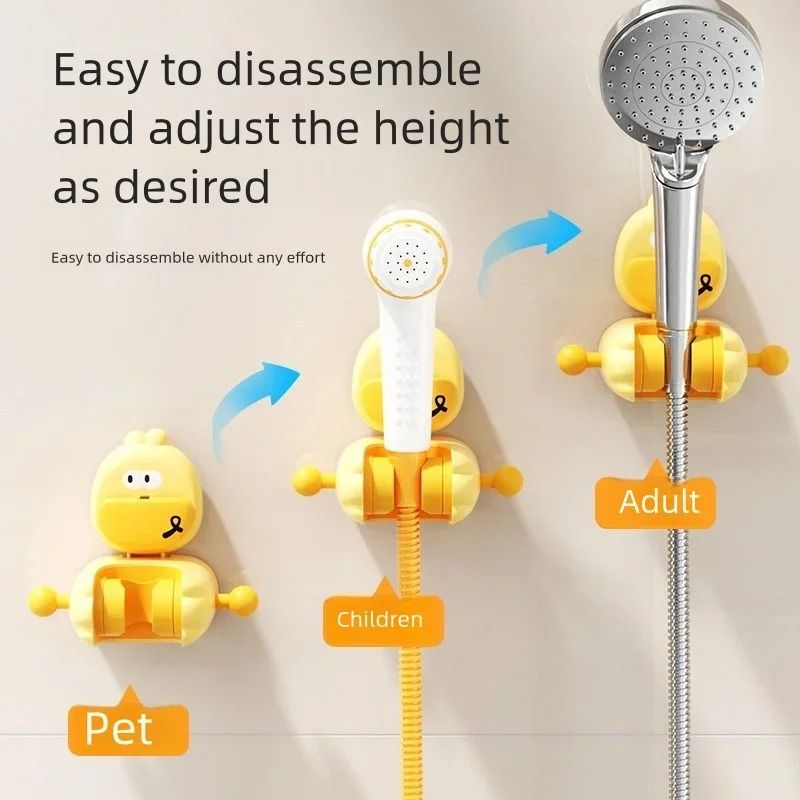 Adjustable Shower Head Holder Suction Cup No Drill Wall Mount 6