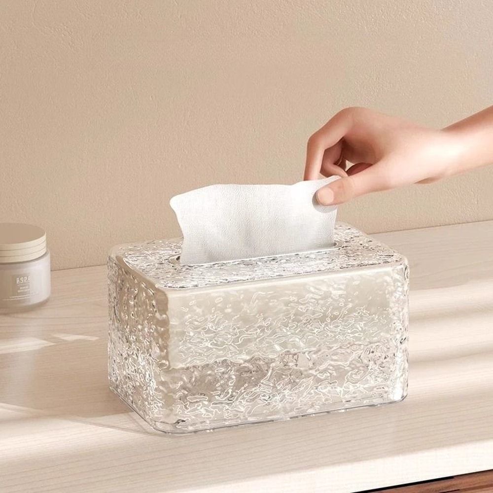 Luxury Desktop Tissue Box Holder Multi Function Paper Organizer For Living Room 5