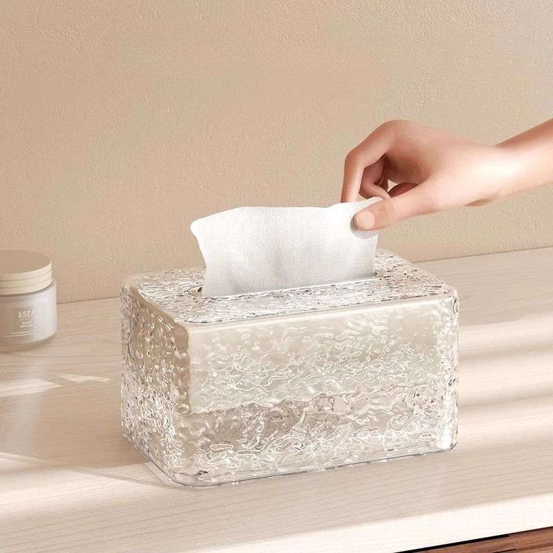 Luxury Desktop Tissue Box Holder Multi Function Paper Organizer For Living Room 5