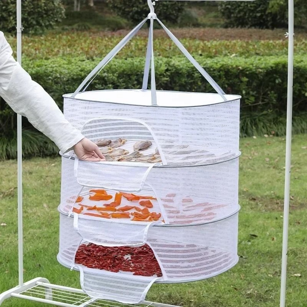 Three Layer Drying Net Anti Mosquito Fish And Food Drying Rack 11