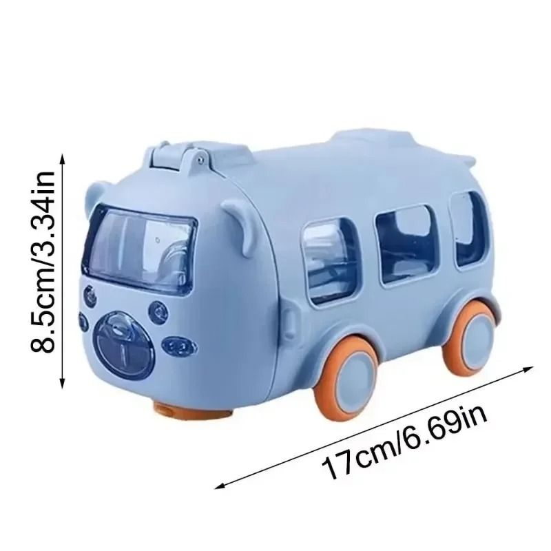 Cartoon Bus Kids Straw Water Bottle Large Capacity Portable Drink Cup 6