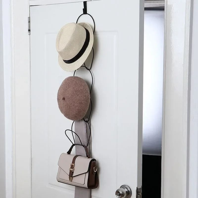 Over Door Storage Rack Closet Door Organizer For Hats Bags And Scarves 6