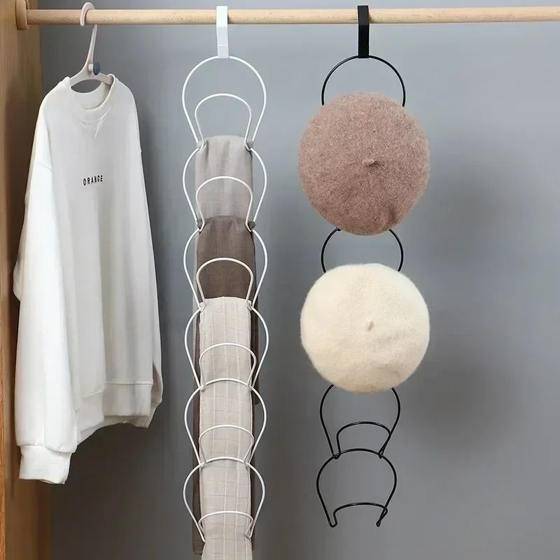 Over Door Storage Rack Closet Door Organizer For Hats Bags And Scarves 0