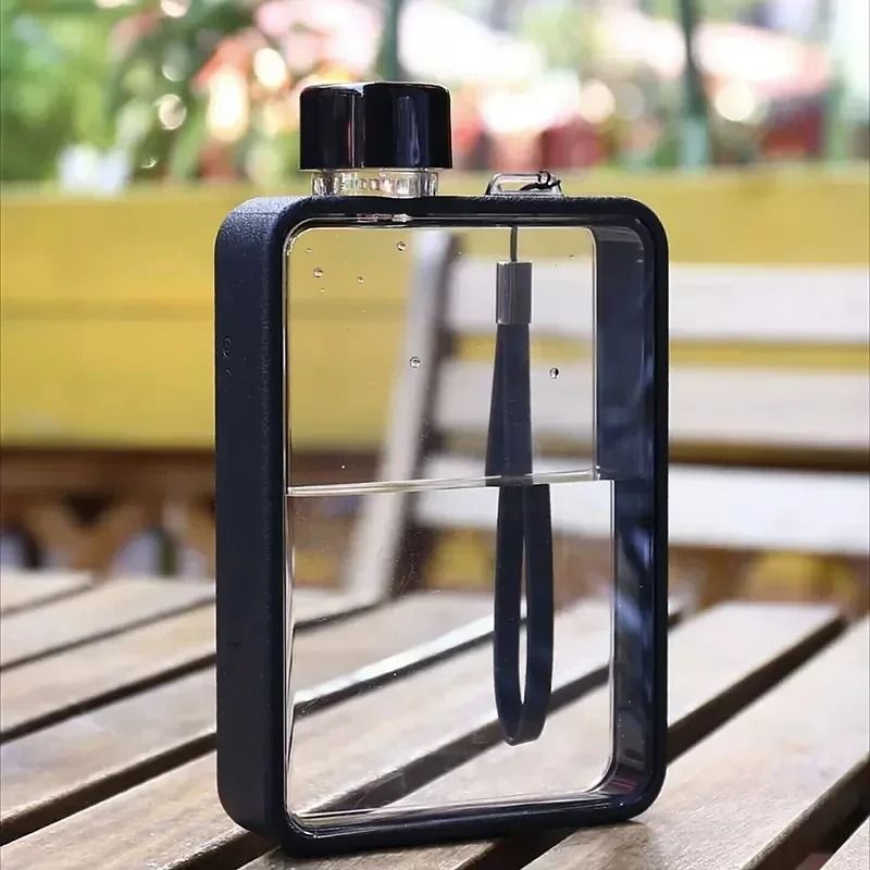Flat A5 Size Water Bottle Portable Sports And Travel Fitness Bottle 380ML 6