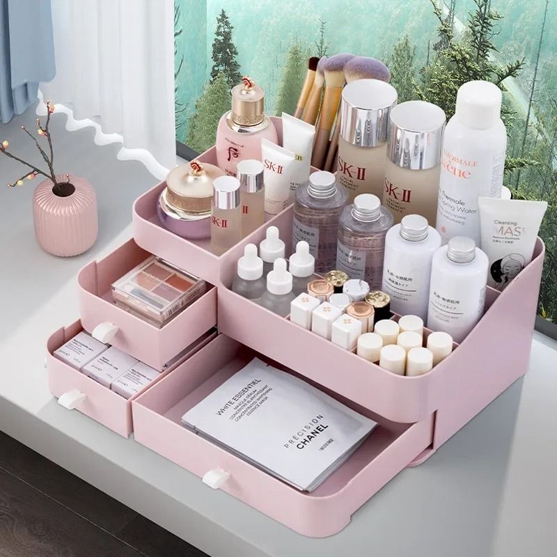 Vanity Drawer Organizer Desktop Storage Box For Skincare And Cosmetics 10