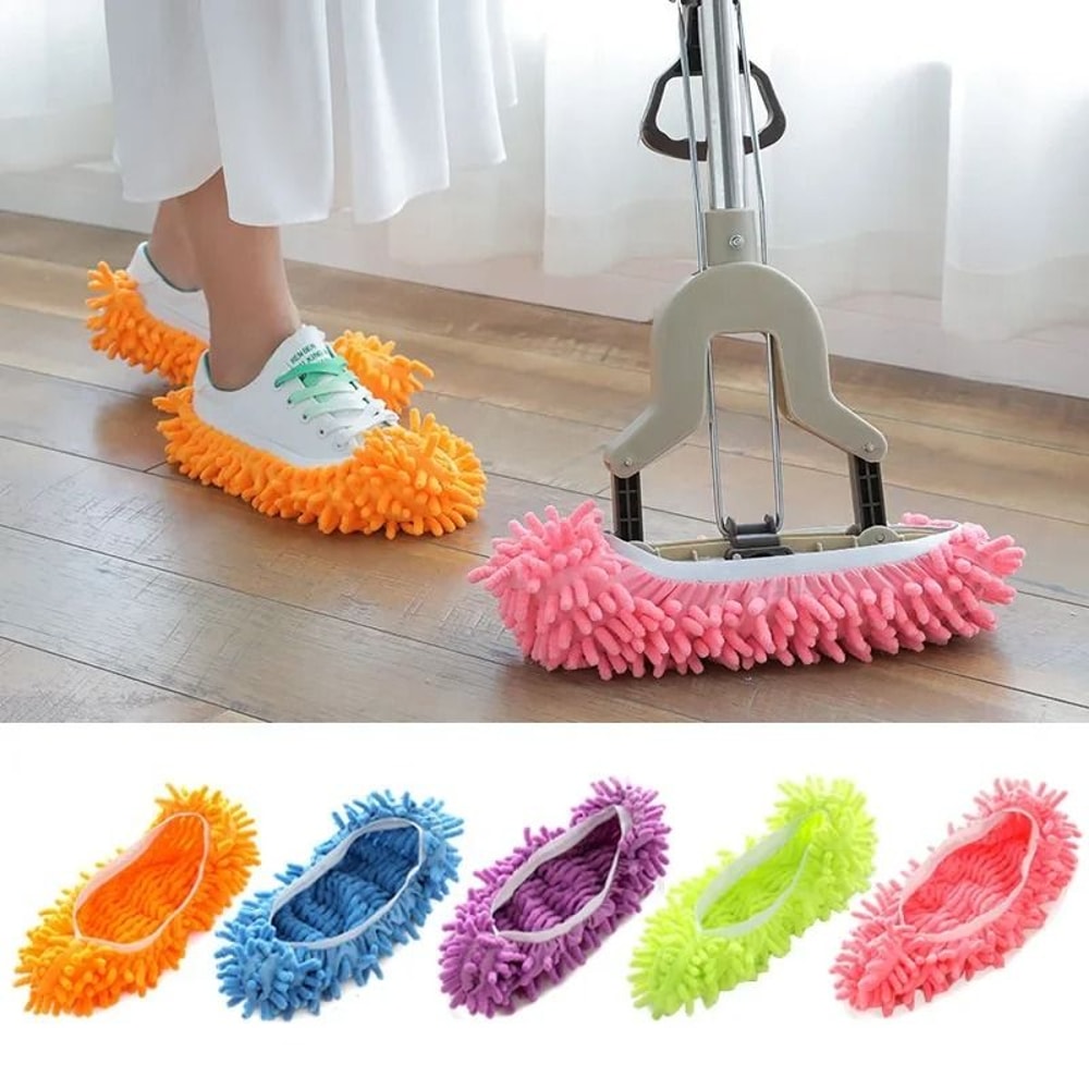 Microfiber Cleaning Slippers Lazy Mopping Shoes For Home Floor Cleaning 0