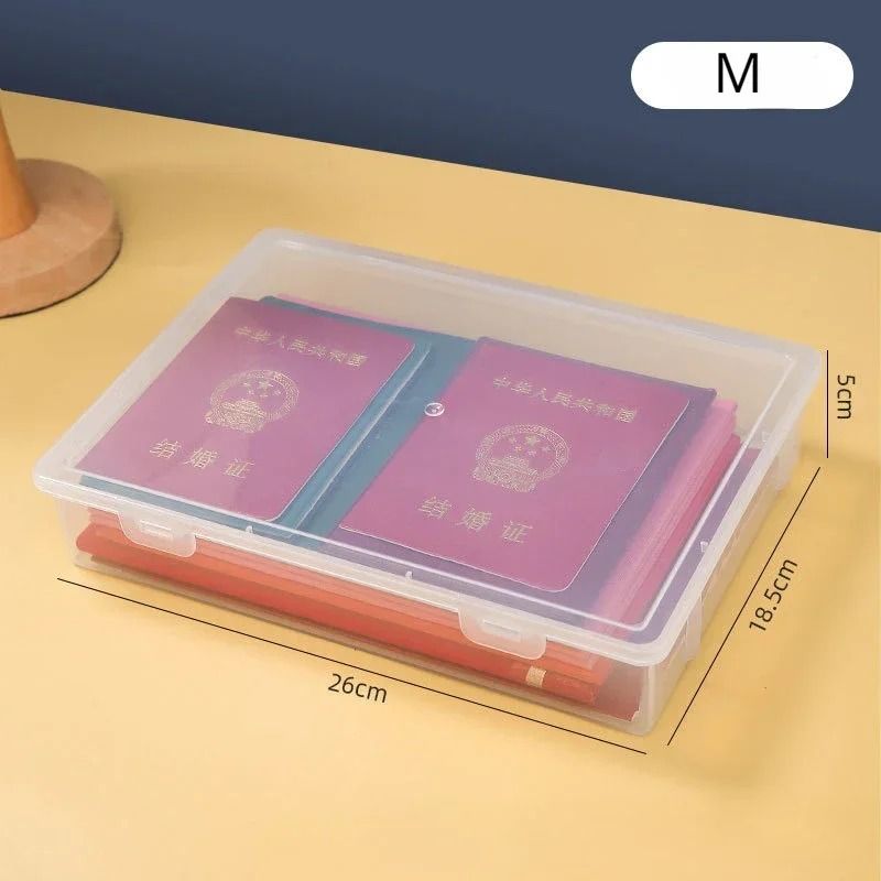 A4 Document Organizer Box Dustproof File Storage For Certificates And Papers 2