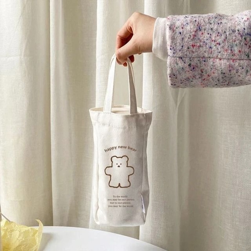 Bear Thermos Travel Cup Vacuum Insulated Portable Sports Water Bottle 450ML 5