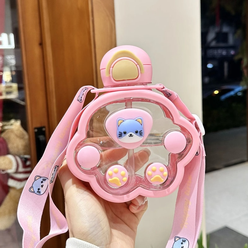 Cartoon Kids Straw Cup Portable Children Water Bottle With Fun Design 4