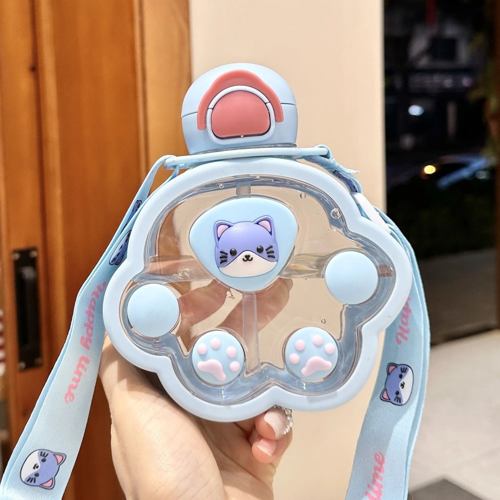 Cartoon Kids Straw Cup Portable Children Water Bottle With Fun Design 3