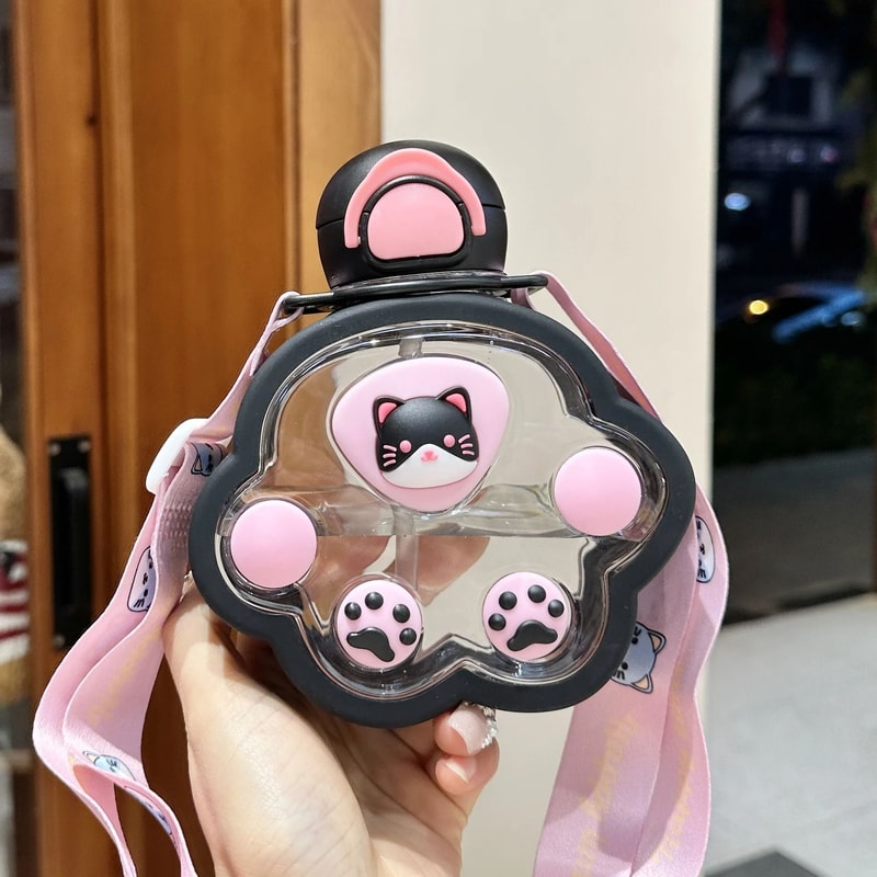 Cartoon Kids Straw Cup Portable Children Water Bottle With Fun Design 2