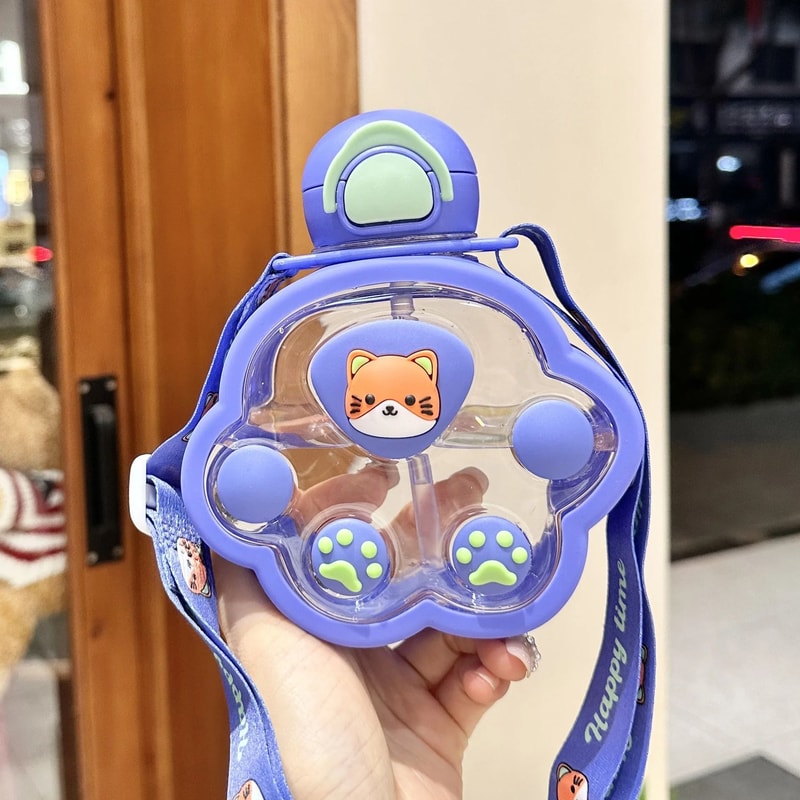 Cartoon Kids Straw Cup Portable Children Water Bottle With Fun Design 1