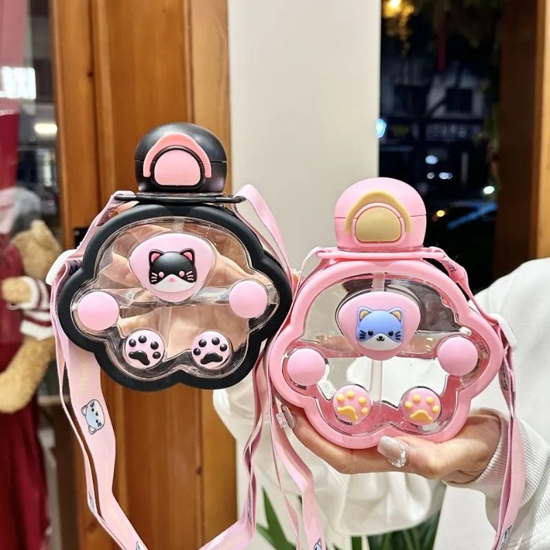 Cartoon Kids Straw Cup Portable Children Water Bottle With Fun Design 5