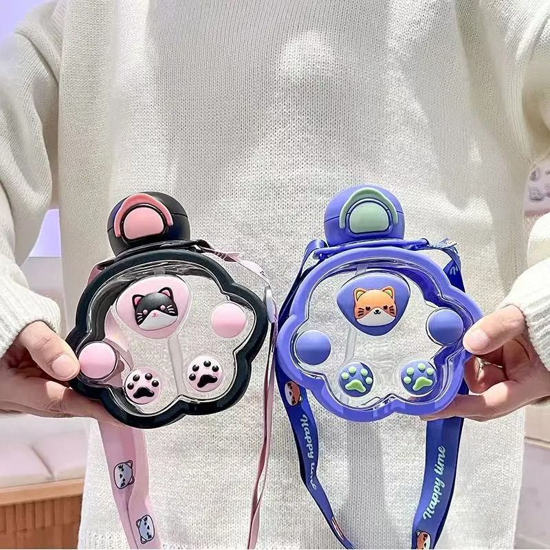 Cartoon Kids Straw Cup Portable Children Water Bottle With Fun Design 6