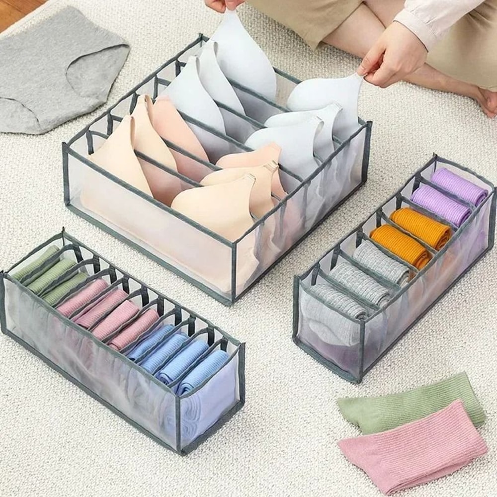 11 Compartment Underwear Organizer Box Collapsible Bra And Drawer Storage 2