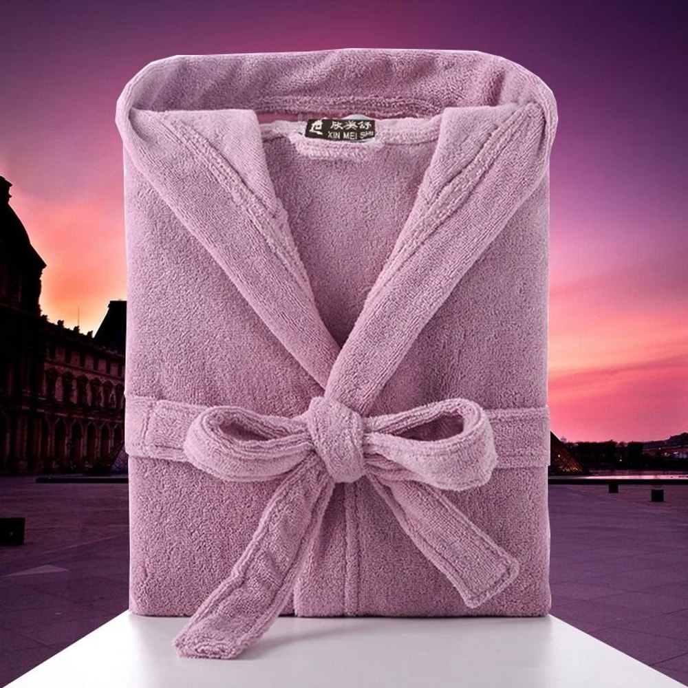 Mens Hooded Cotton Terry Bathrobe Long Towel Robe For Big And Tall 5