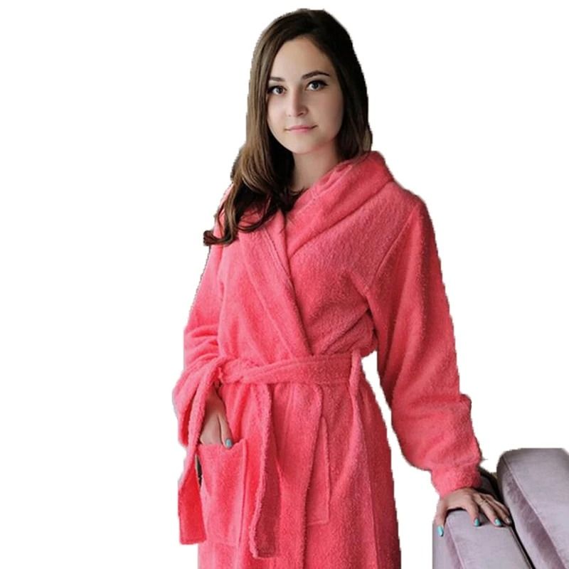 Mens Hooded Cotton Terry Bathrobe Long Towel Robe For Big And Tall 0