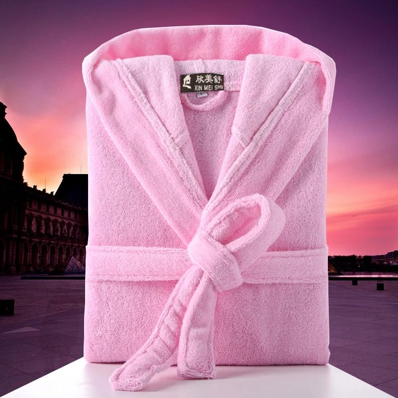Mens Hooded Cotton Terry Bathrobe Long Towel Robe For Big And Tall 3