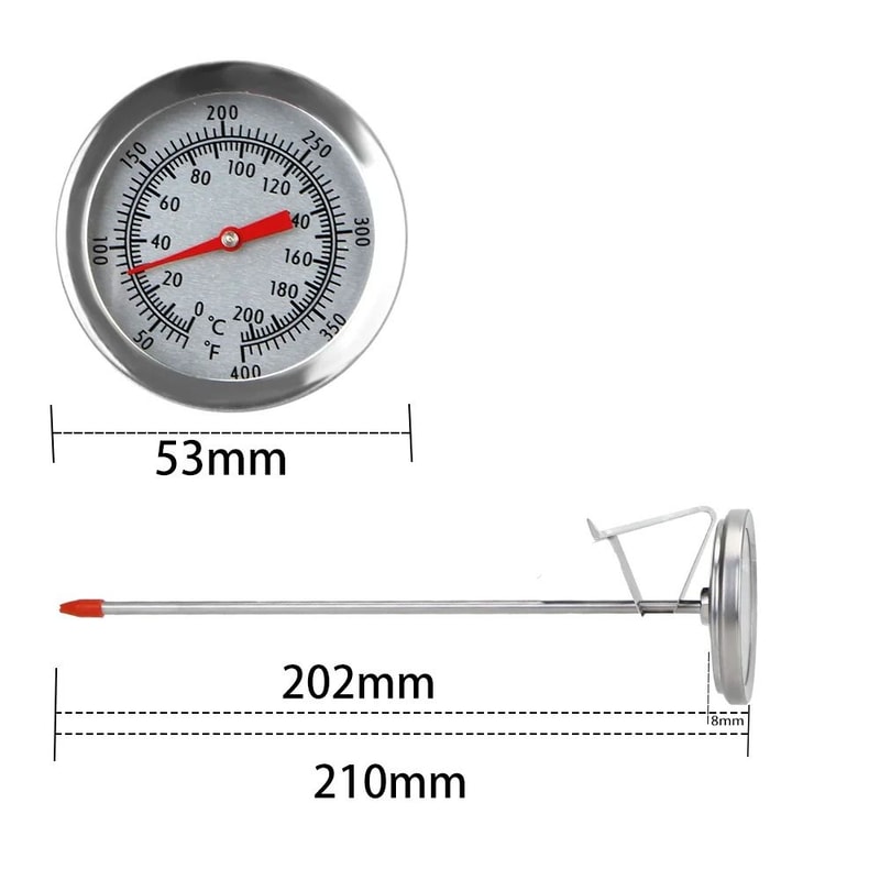 Stainless Steel Kitchen Probe Thermometer Food And Meat Temperature Gauge 4