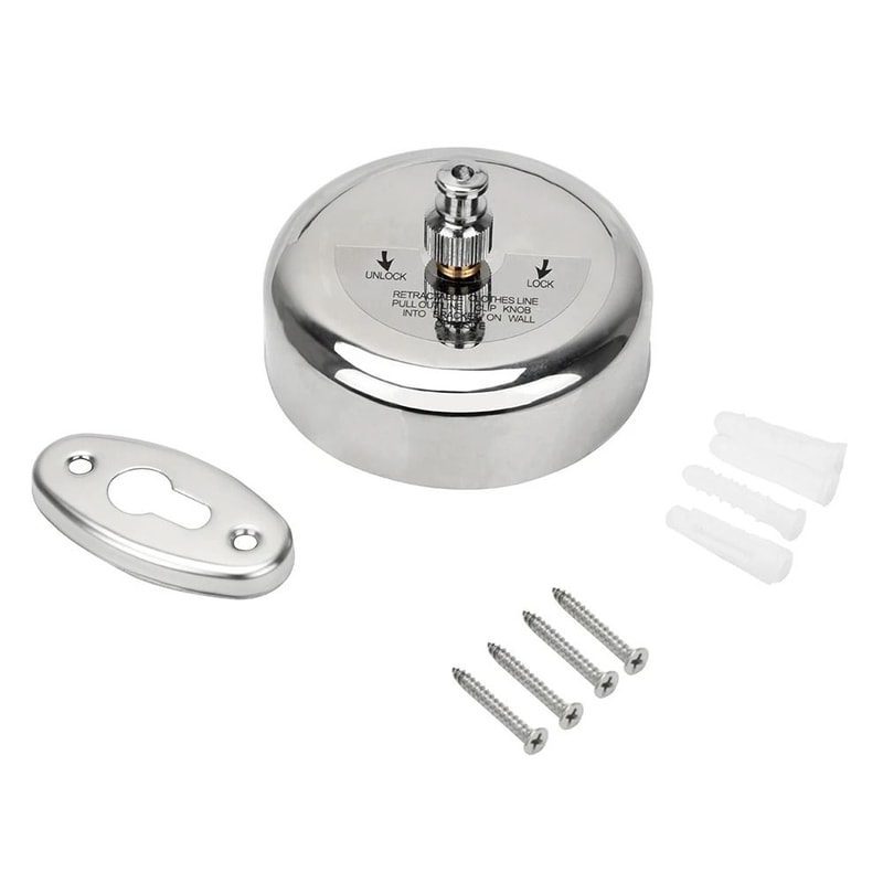 Retractable Clothesline Stainless Steel Wall Mounted Laundry Drying Rope 0