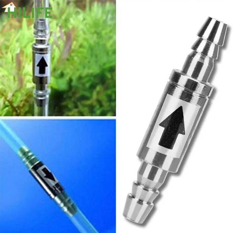 Stainless Steel CO2 Check Valve Aquarium Non Return Valve 4mm 2