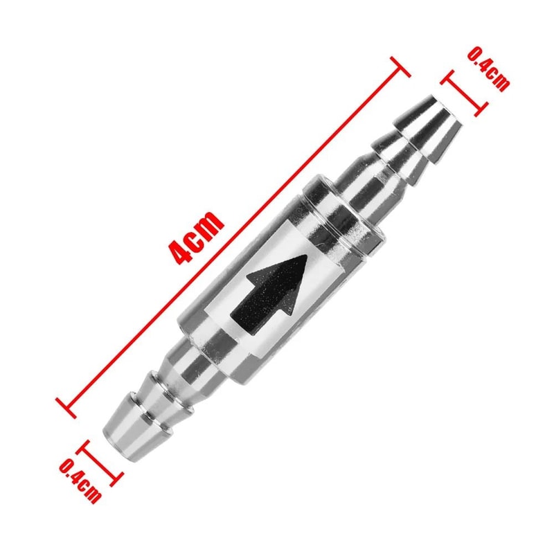 Stainless Steel CO2 Check Valve Aquarium Non Return Valve 4mm 4