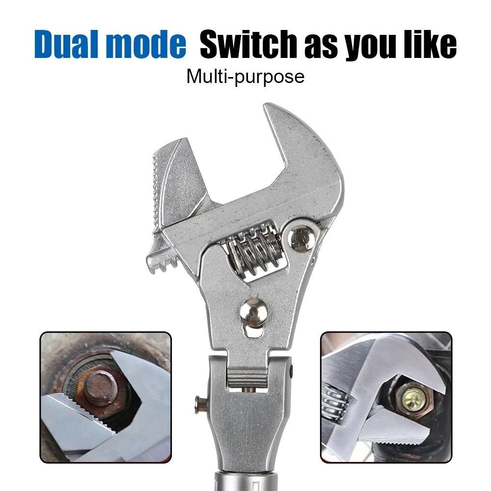 10 Inch Adjustable Torque Ratchet Wrench 5 In 1 Folding Spanner For Home And Repair Work 1