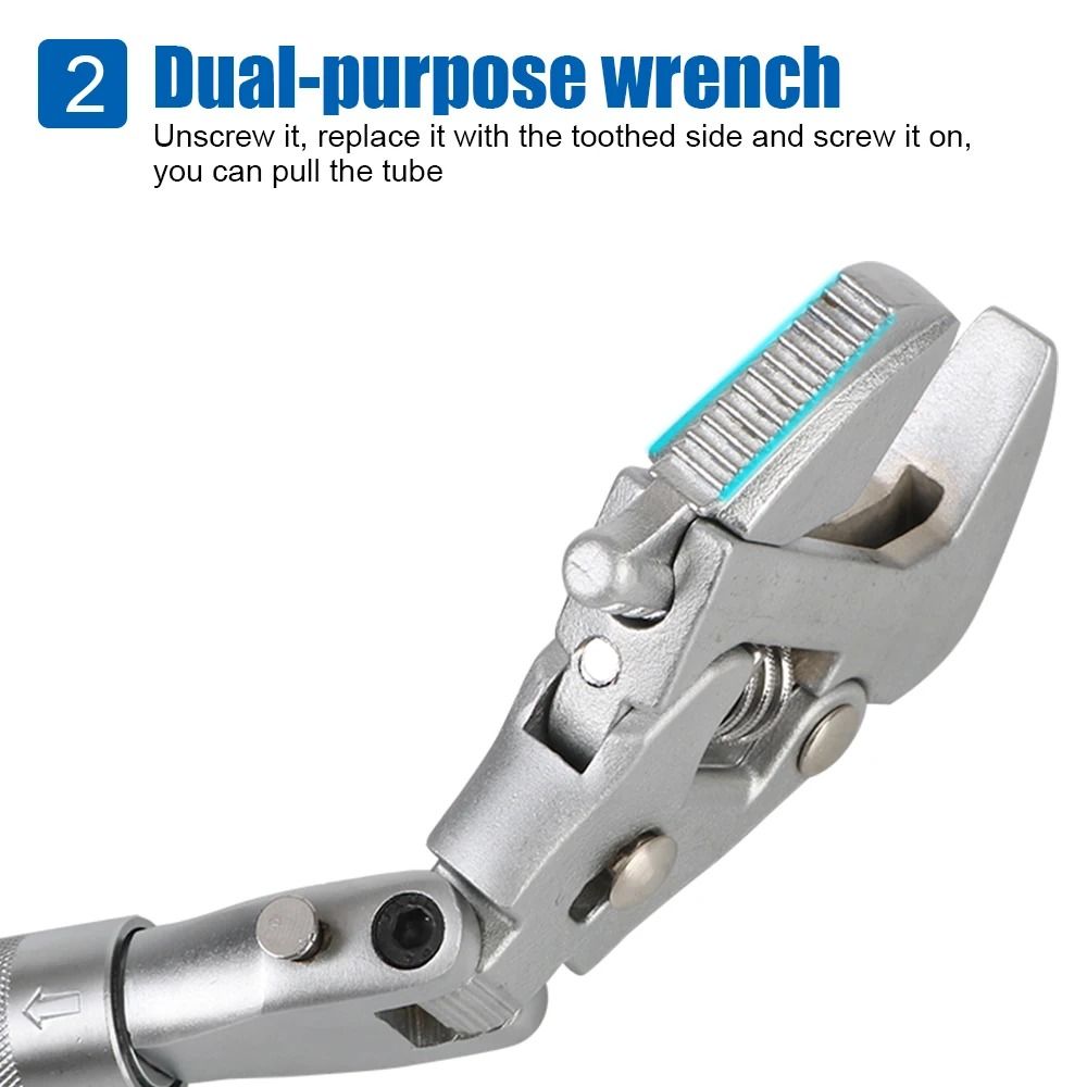 10 Inch Adjustable Torque Ratchet Wrench 5 In 1 Folding Spanner For Home And Repair Work 5