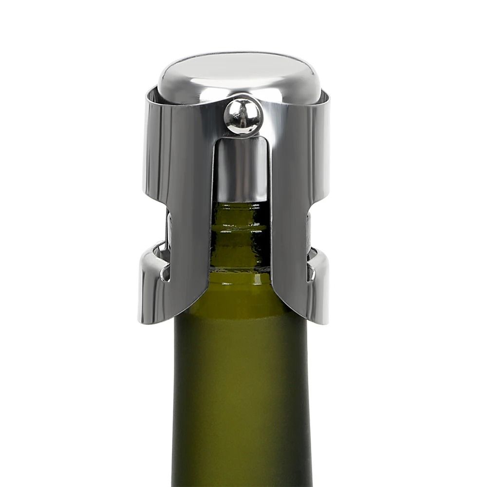 Stainless Steel Wine Bottle Stopper Reusable Sealing Cork For Champagne And Beer 1