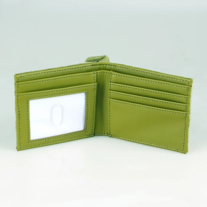 Bi Fold Faux Fur Wallet Personalized Card Holder With ID Slots And 3D Texture 4