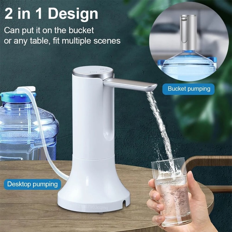 Rechargeable Electric Water Bottle Pump Foldable Automatic Dispenser For 19 Liter Bottles 5