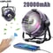 Rechargeable Camping Ceiling Fan With Light 20000mAh Portable Tent Fan With Hook 3