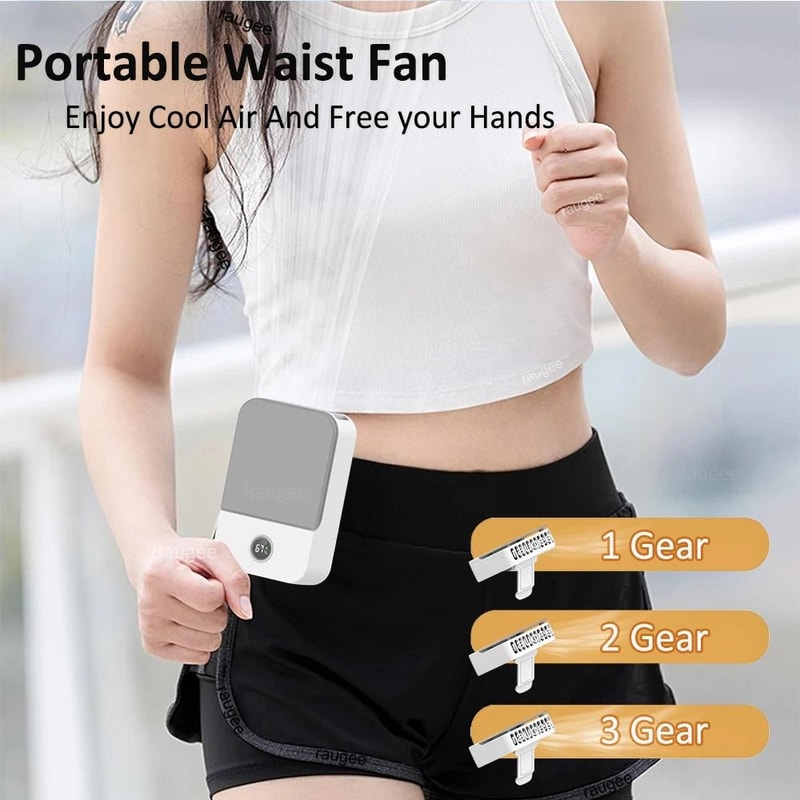 Portable Waist Clip Fan USB Rechargeable Mini Cooling Fan For Outdoor Work And Travel 7
