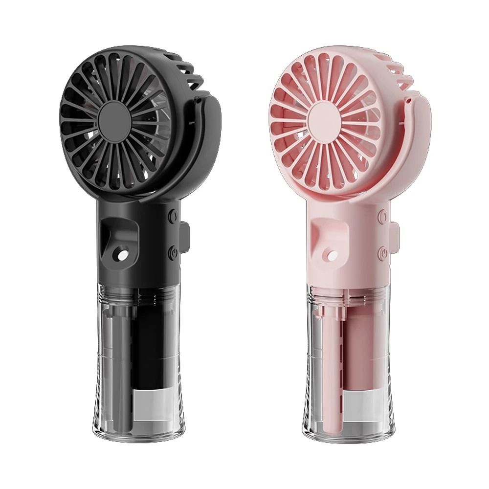 Portable Water Mist Fan USB Rechargeable Handheld Cooling Fan With Neck Strap 5