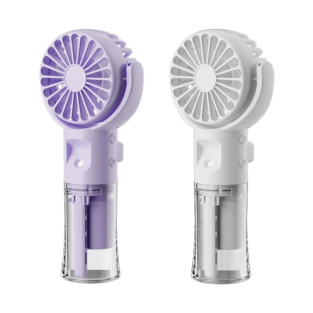 Portable Water Mist Fan USB Rechargeable Handheld Cooling Fan With Neck Strap 6