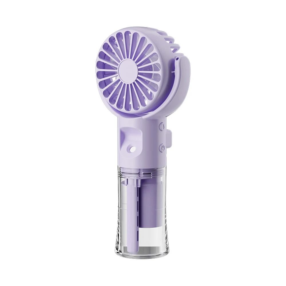 Portable Water Mist Fan USB Rechargeable Handheld Cooling Fan With Neck Strap 4