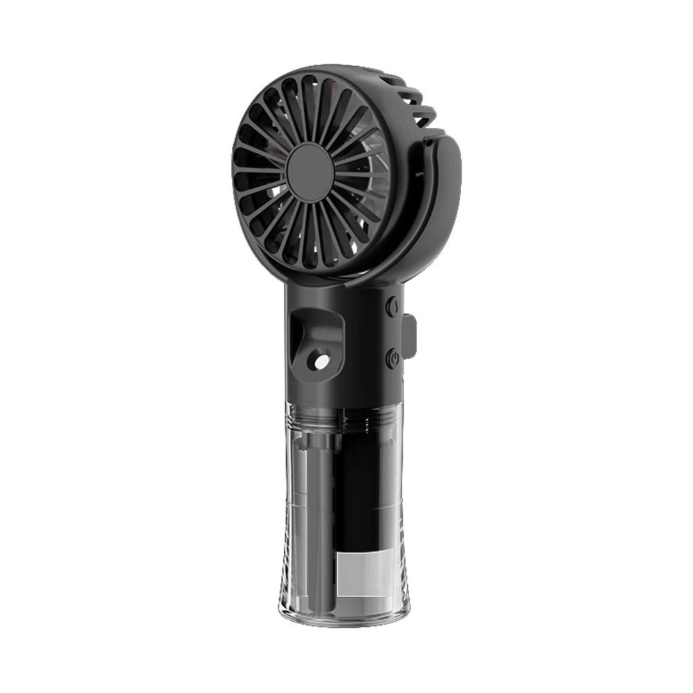 Portable Water Mist Fan USB Rechargeable Handheld Cooling Fan With Neck Strap 1